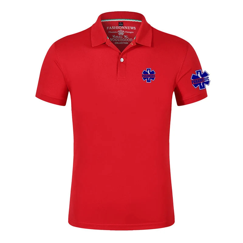 Men's EMT Paramedic Print Quick-Dry Breathable Short Sleeve Polo Shirt