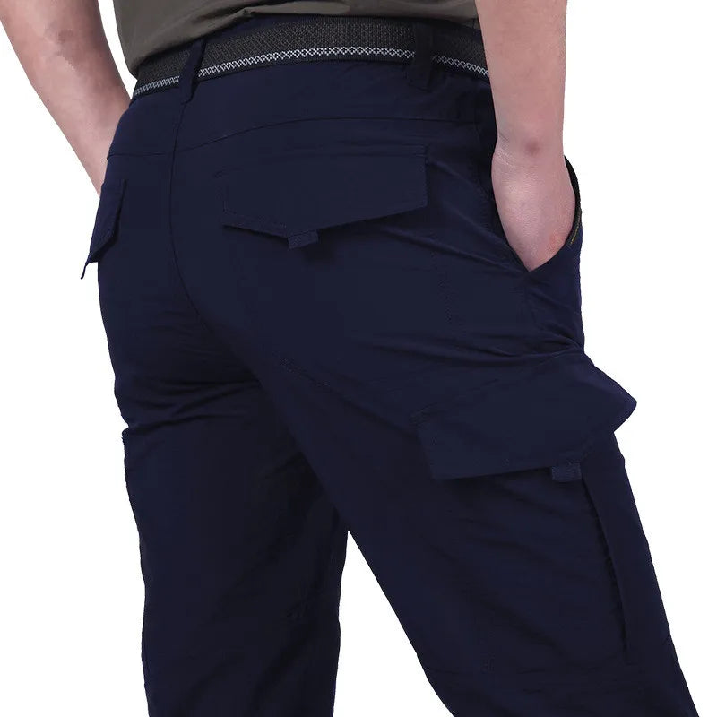 Men's Lightweight Tactical Pants - Breathable, Quick-Dry, Casual Cargo Trousers
