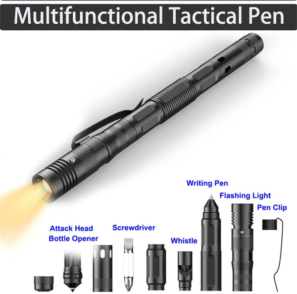 EDC Tactical Pen with Light & Whistle