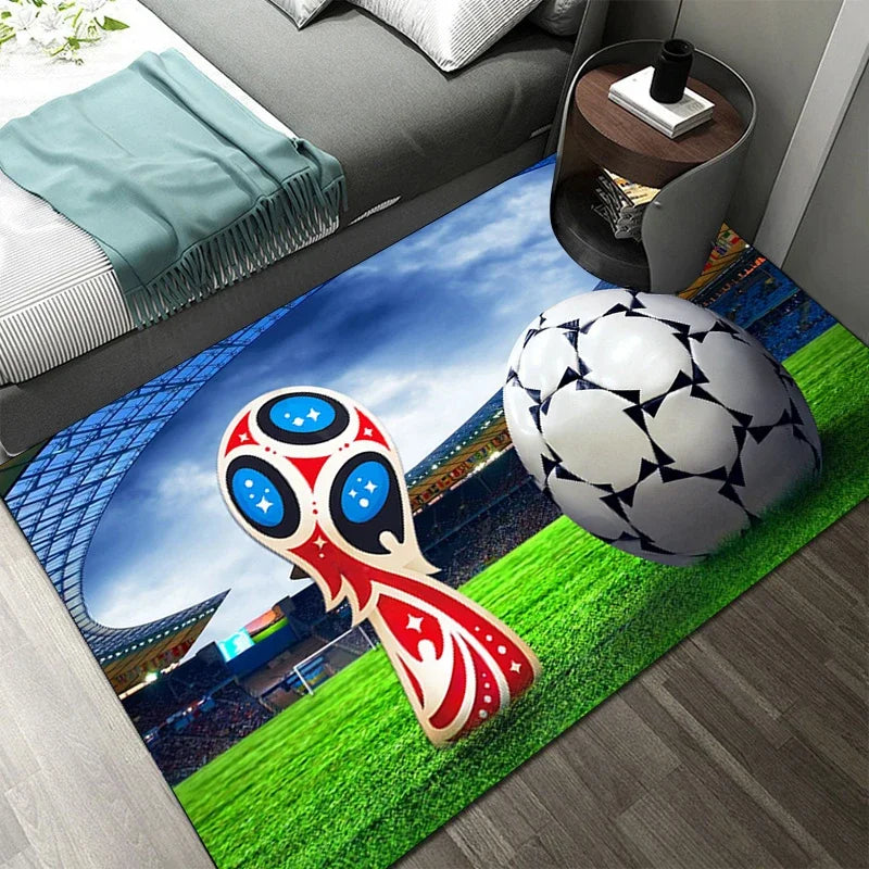 Football-Themed Rug – Home & Bedroom Decor