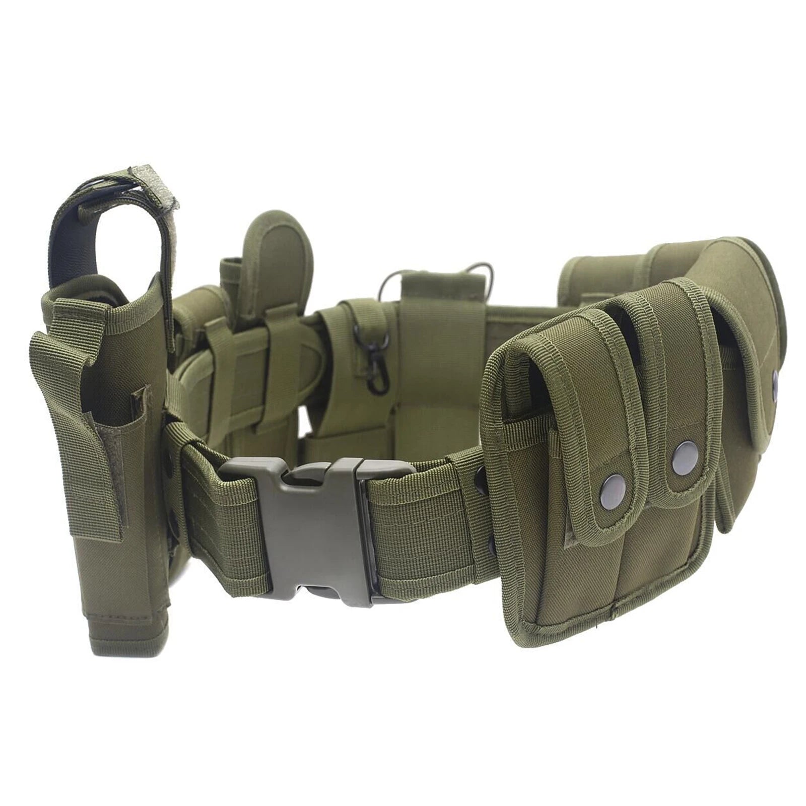 Adjustable Tactical Utility Belt with Multiple Pouches