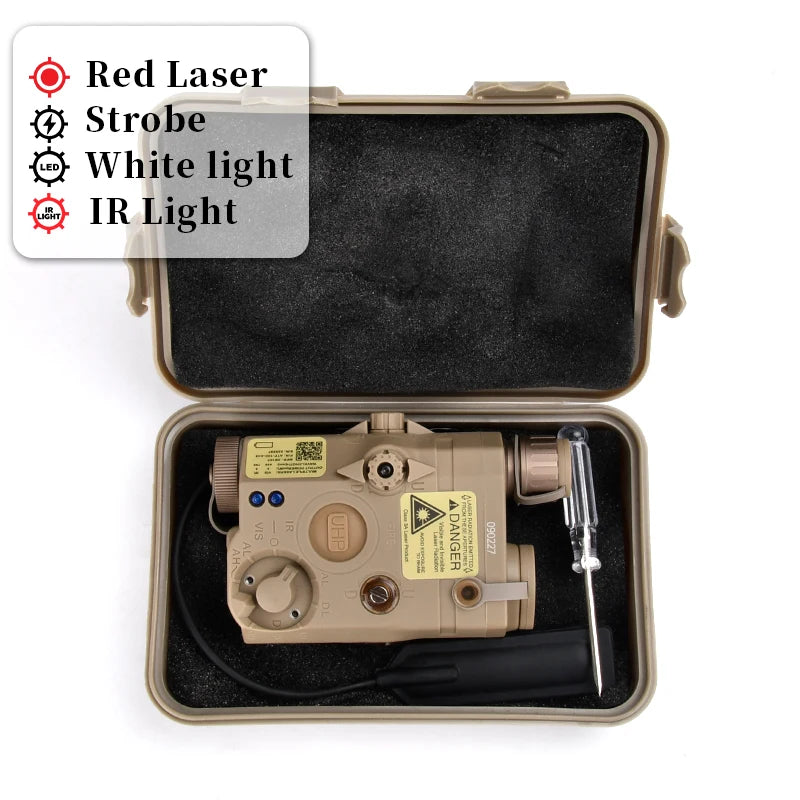 WADSN PEQ-15 LA5C Tactical Airsoft Light - Red Dot Laser; Strobe Modes