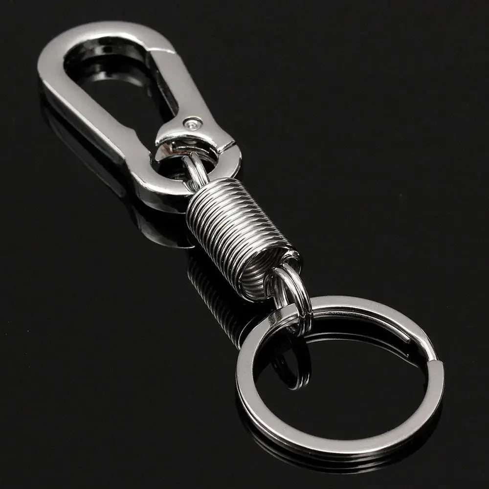 Titanium Alloy Carabiner Keychain – EDC Key Ring with Corkscrew, Gift for Men