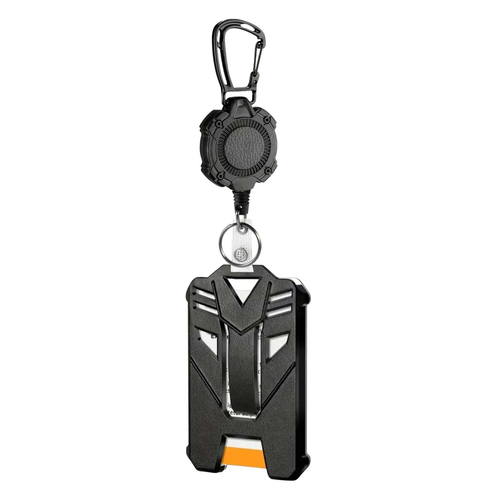 Tactical ID Badge Holder with Retractable Reel & Carabiner