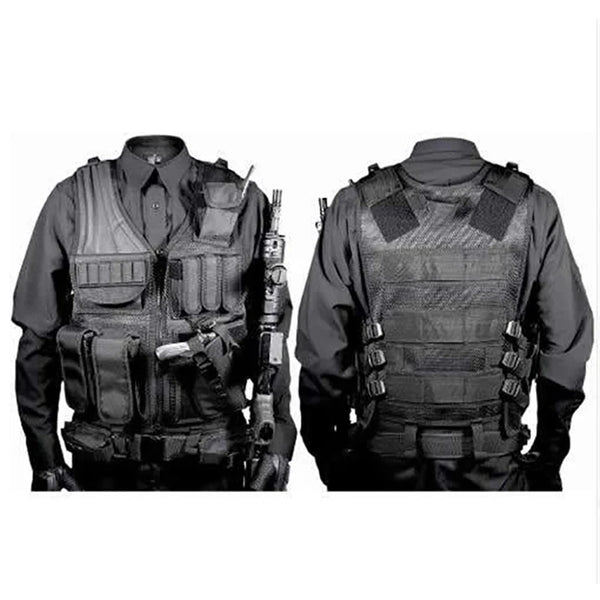 600D Polyester SWAT Tactical Vest with 14-Pocket Modular Organizer System