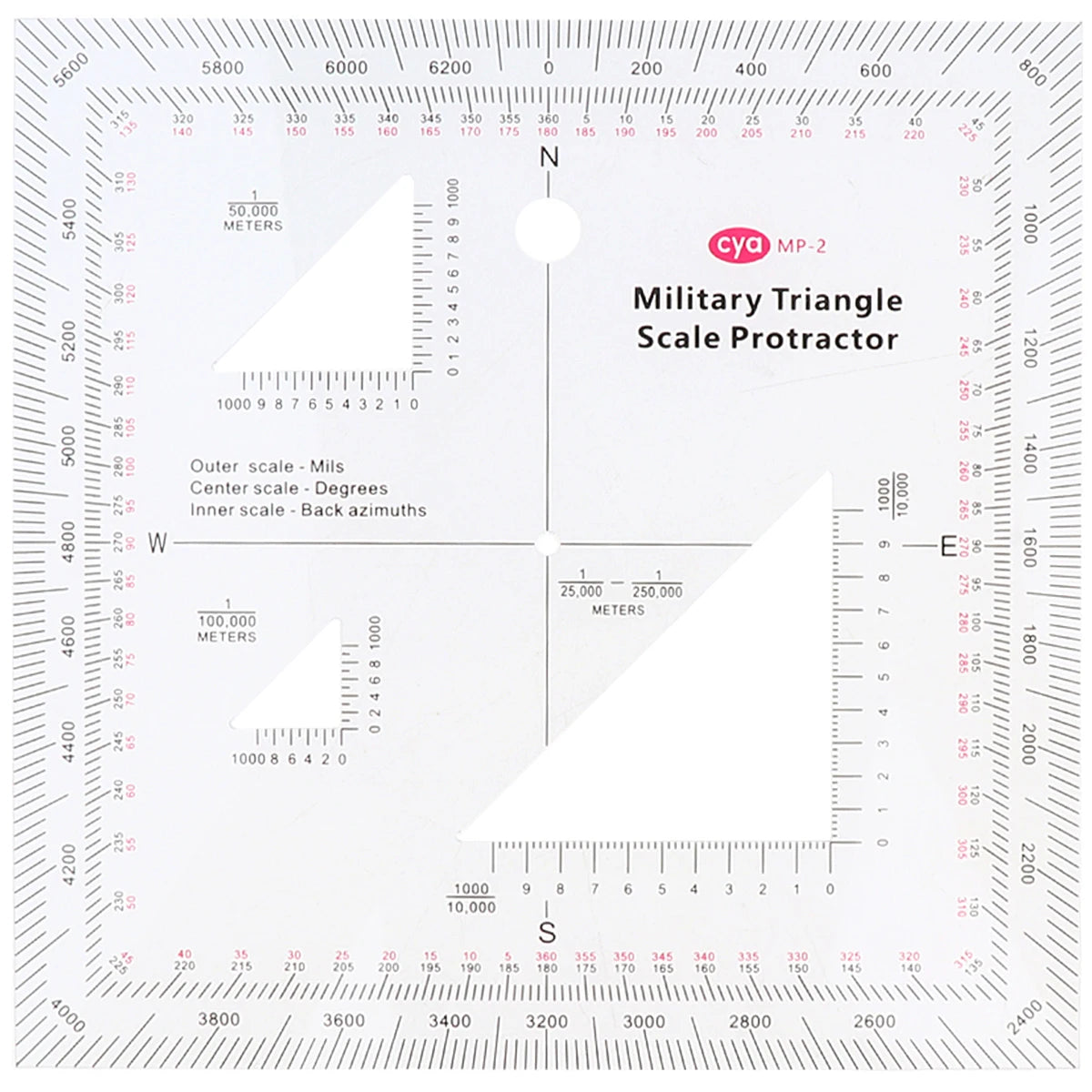 Military Topographic Map Coordinate Scale & Protractor | 4-Scale UTM/MGRS Navigator