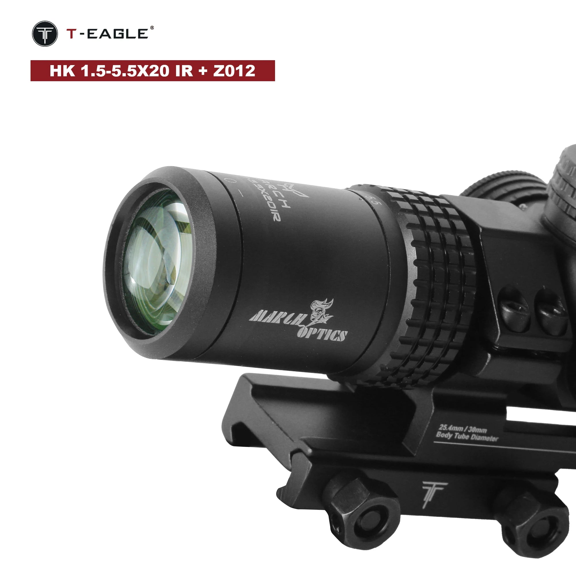 March HK 1.5-5.5x20IR Tactical Scope – Illuminated 2 MOA Dot for Air Rifle & Airsoft
