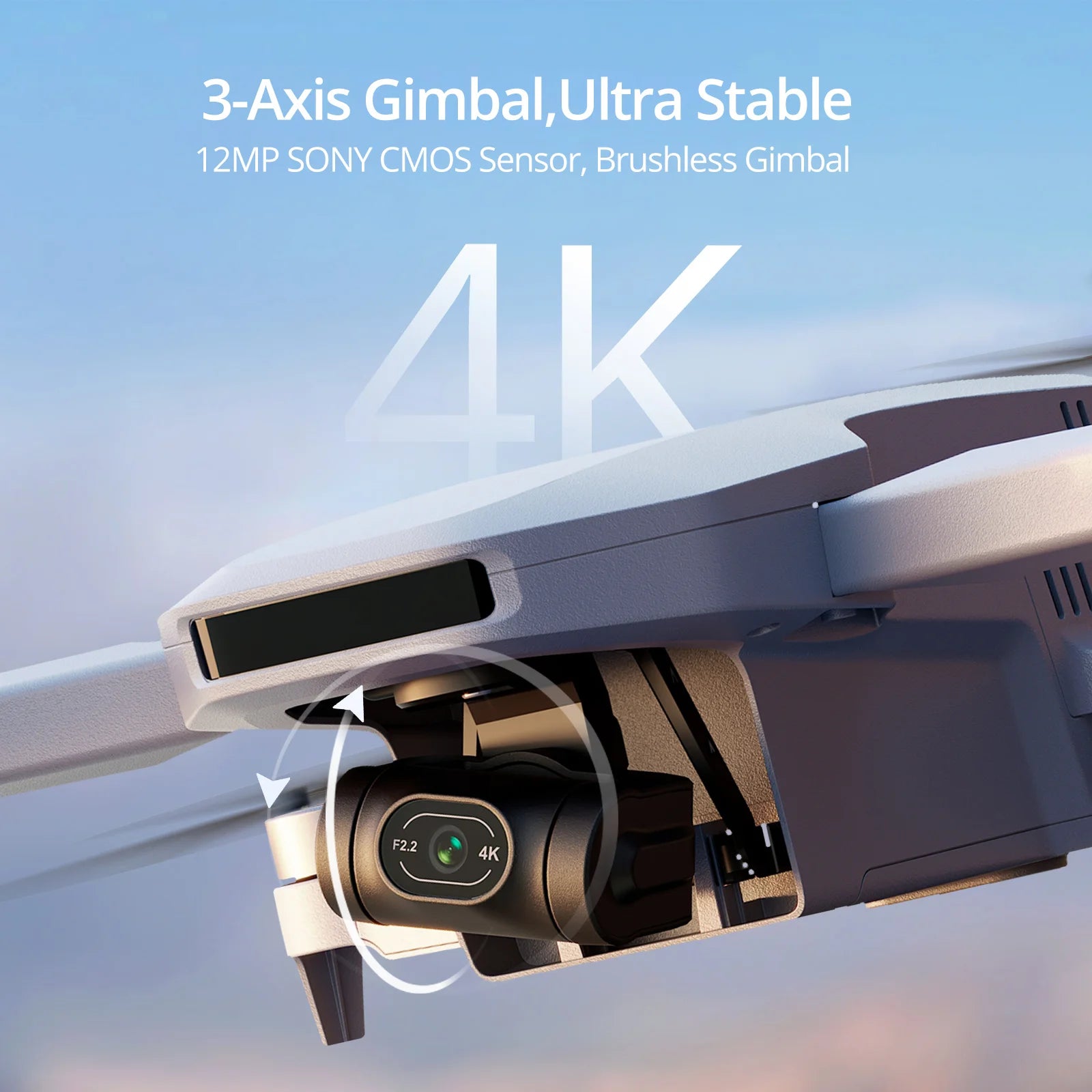 Potensic ATOM 4K GPS Drone with 3-Axis Gimbal, 6KM Transmission & Level-5 Wind Resistance