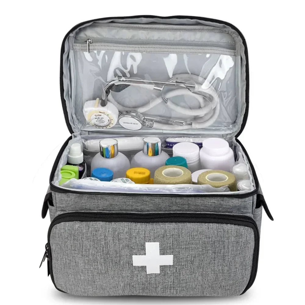 Multi-Compartment Travel First Aid Medical Storage Bag