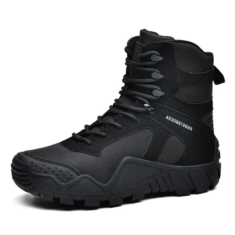 Men's High-Top Tactical Hiking Boots – Breathable Desert Work Shoes with Extended Sizing