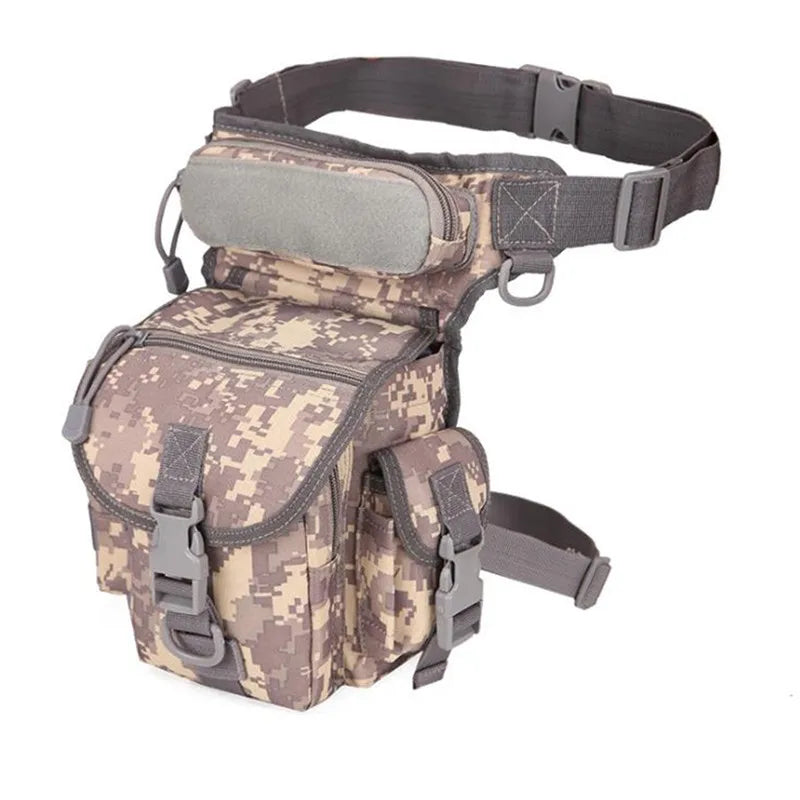 Tactical Drop-Leg Thigh Pack – 800D Waterproof MOLLE Waist Bag for Hunting & Riding | LKEEP