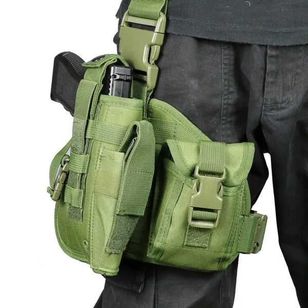 Universal MOLLE Nylon Drop Leg Tactical Pistol Holster | Multi-Purpose