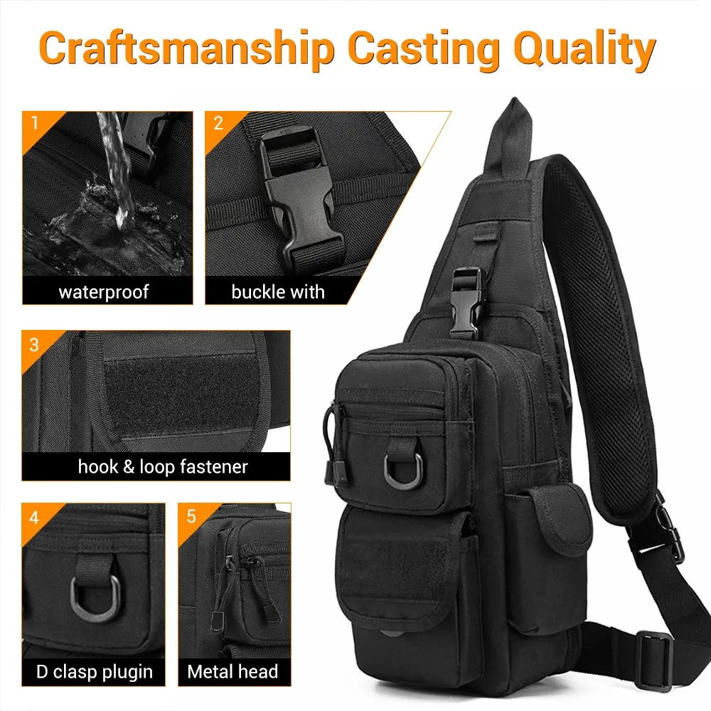 Tactical EDC Sling Bag with Concealed Compartment