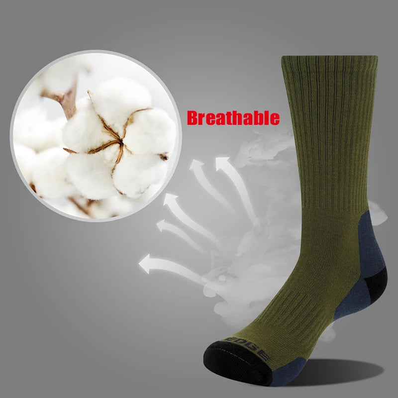 5 Pairs of Cushioned Crew Hiking Socks – Durable Outdoor Performance