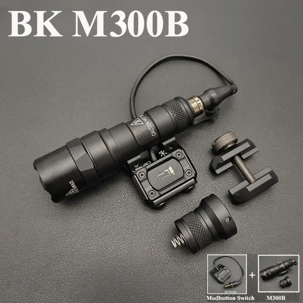 M300B/M600B Tactical Weapon Light - 800 Lumen LED Flashlight with Rail Mount &amp; ModButton Switch
