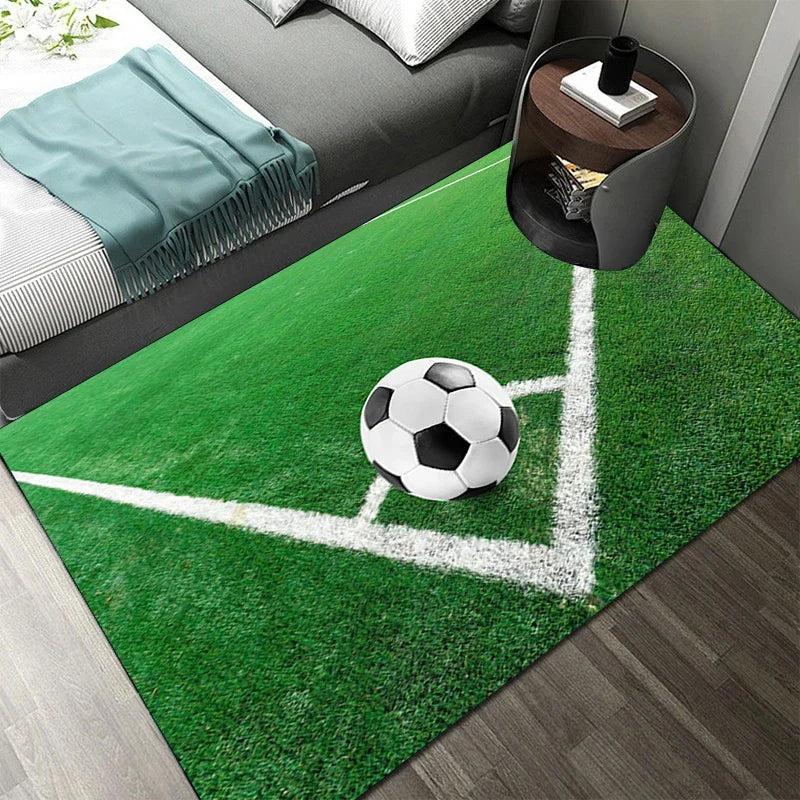 Football-Themed Rug – Home & Bedroom Decor