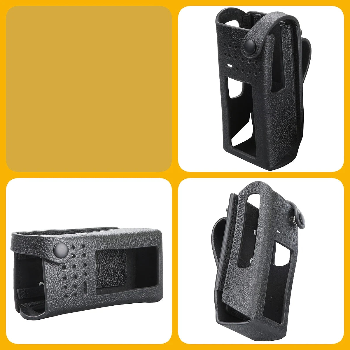 Rugged Leather Protective Case for Portable Radios