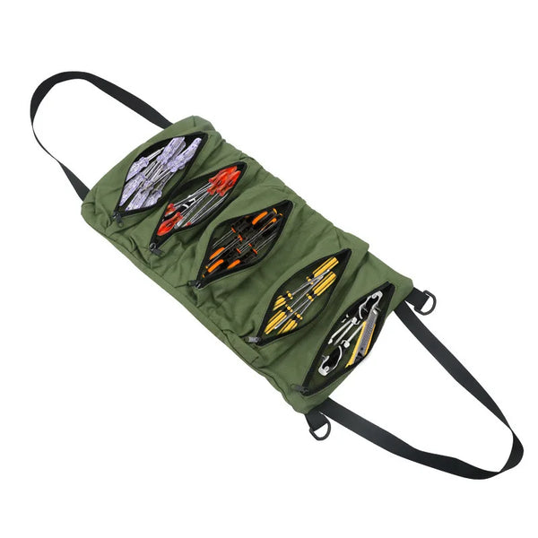 Heavy-Duty 900D Roll-Up Tool Kit Bag – Tactical Storage Organizer