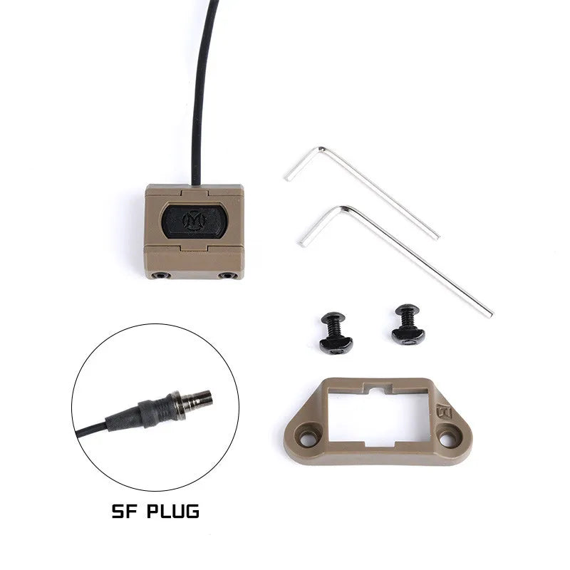 WADSN Tactical Dual Function Pressure Remote Switch for PEQ15, DBAL A2, M600 Flashlight