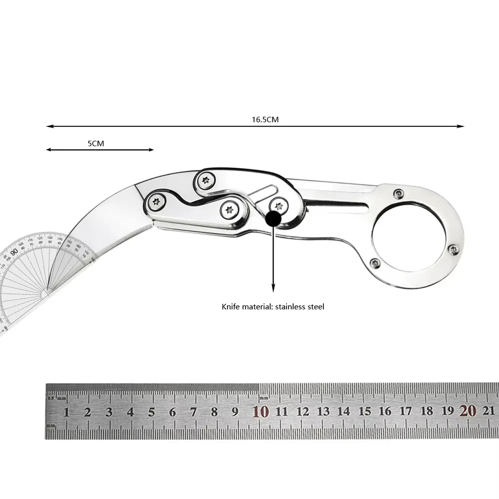 All-Steel Claw Tactical Multi-Function EDC Knife — Black & Silver