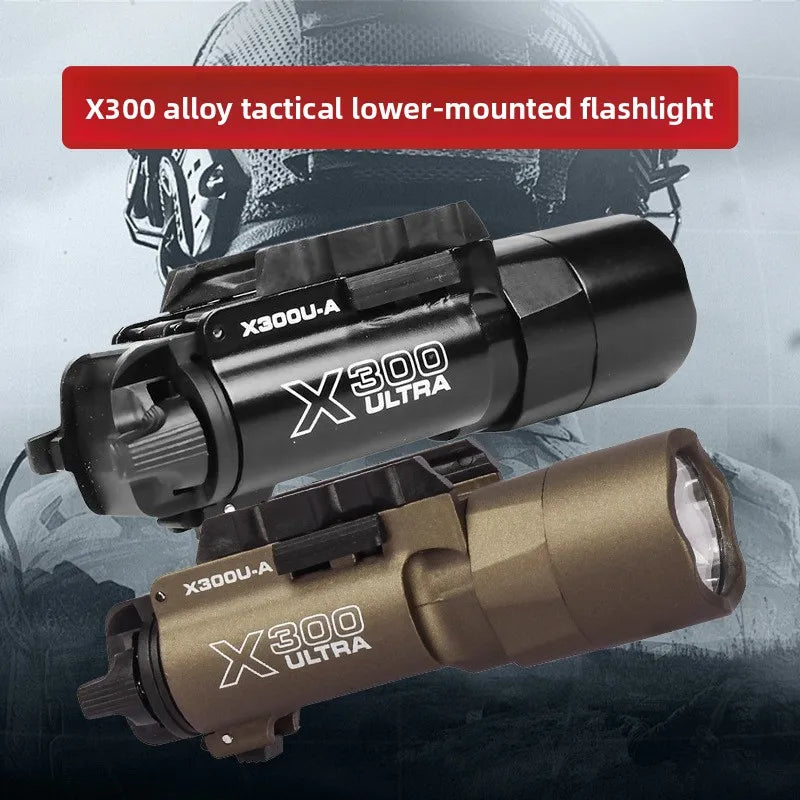 X300U-Style Tactical Pistol & Helmet Light | 500 Lumen Strobe LED Torch for Airsoft