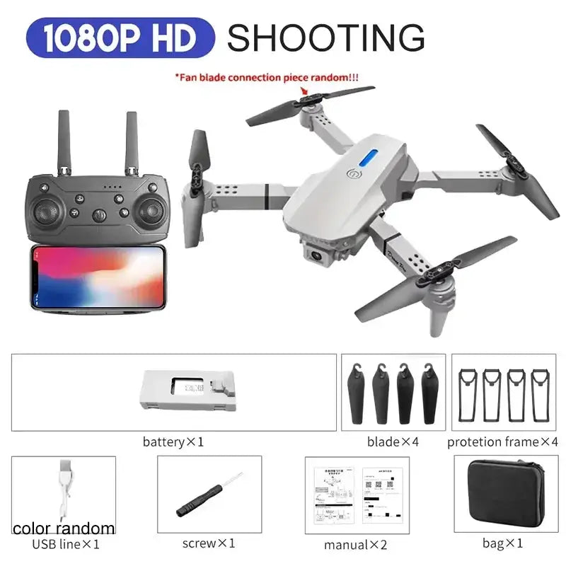 Foldable 4K Dual-Camera Drone with Altitude Hold and Trajectory Flight