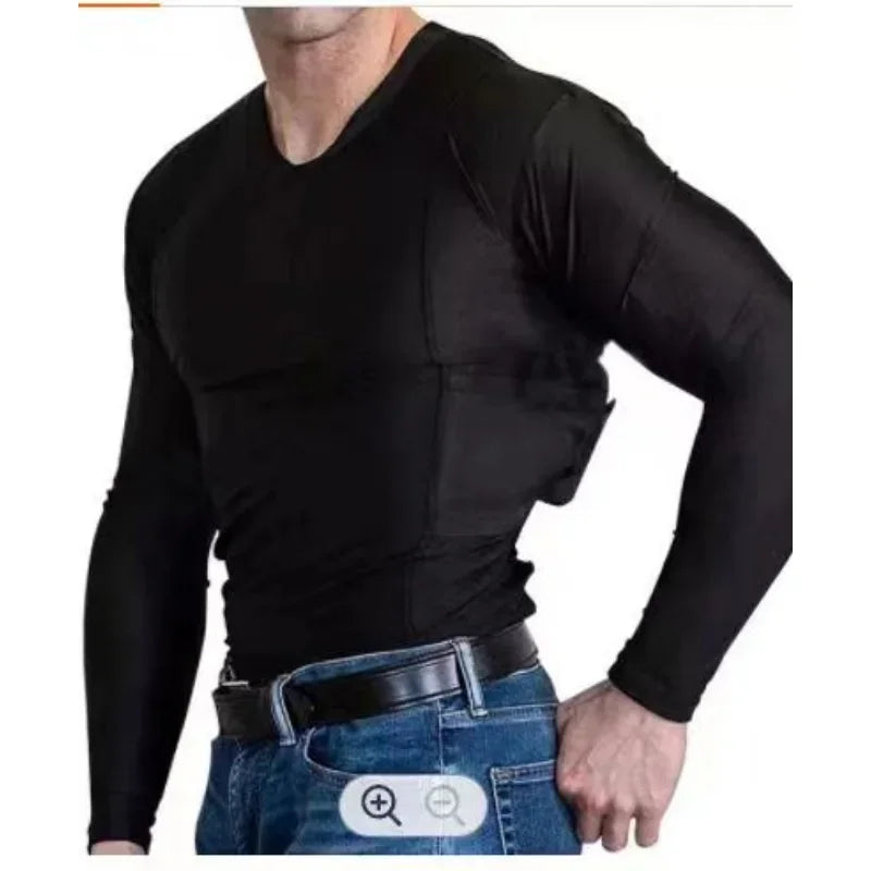 Concealed Carry Tactical Shirt with Holster Pockets