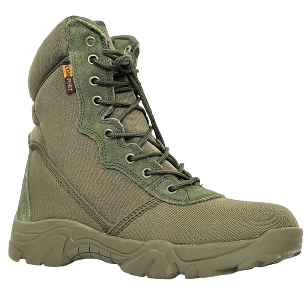 LOUIHAWK Men’s Tactical High-Top Boots — Desert Camouflage Hiking Shoes