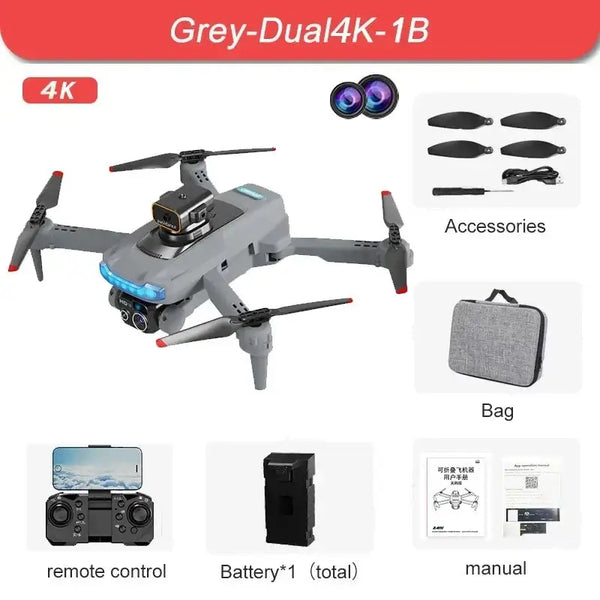 8K GPS Drone with Omnidirectional Obstacle Avoidance and Dual-Camera System