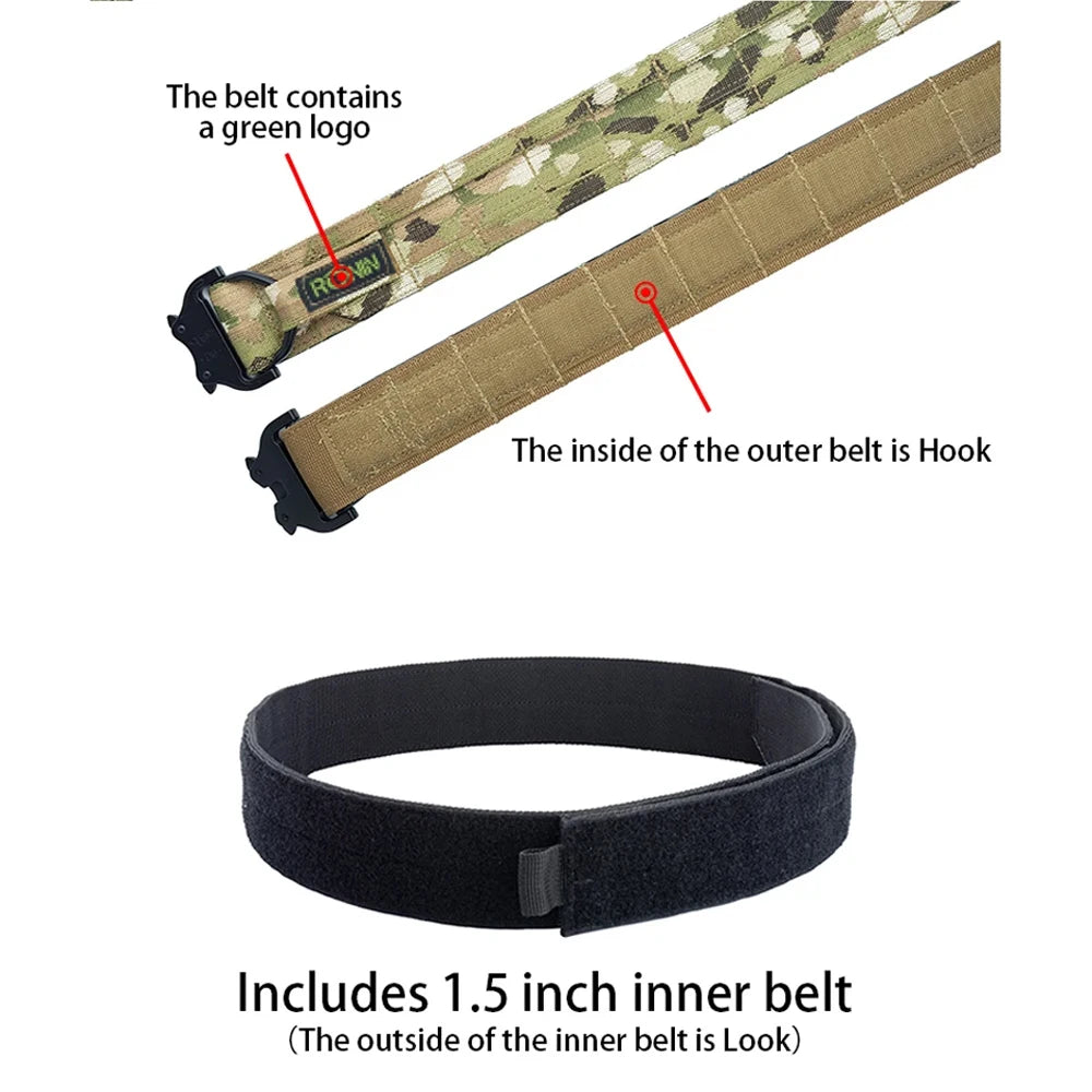 2  Inch Tactical Belt Quick Release Metal Laser