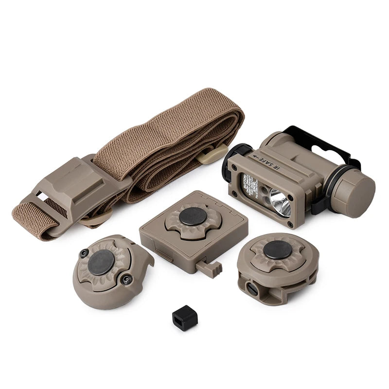 WADSN Sidewinder 2 Tactical Helmet Light – IR; Multi-Color LED for FAST Helmets