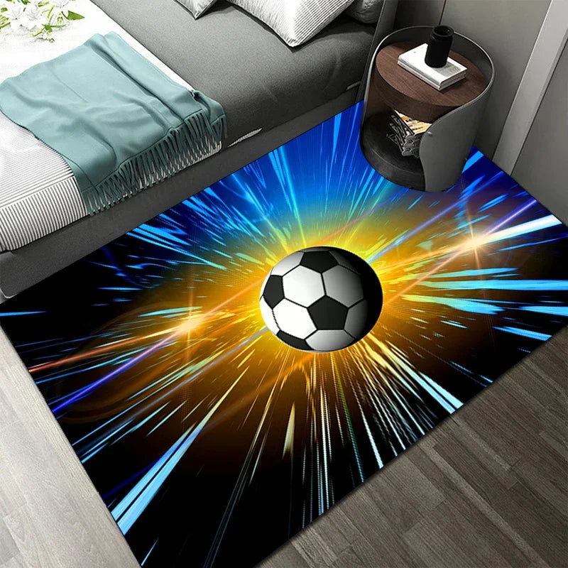 Football-Themed Rug – Home & Bedroom Decor