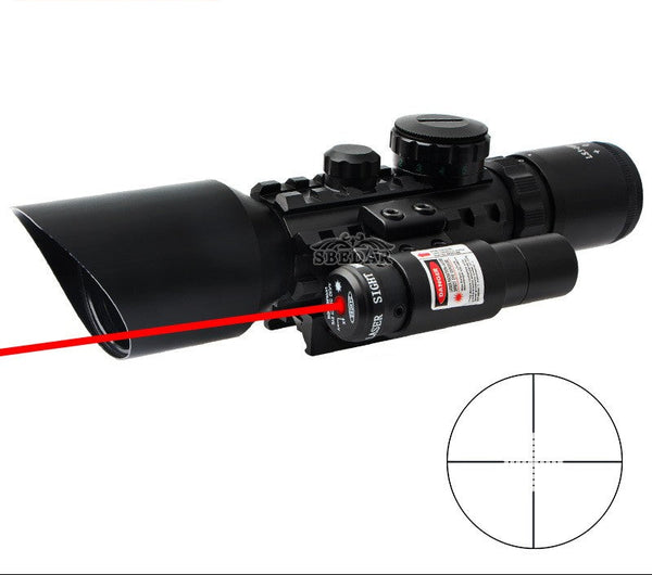 Red Laser 3-10x HD Cross 8x Scope – Wall-Mounted Slingshot Accessory