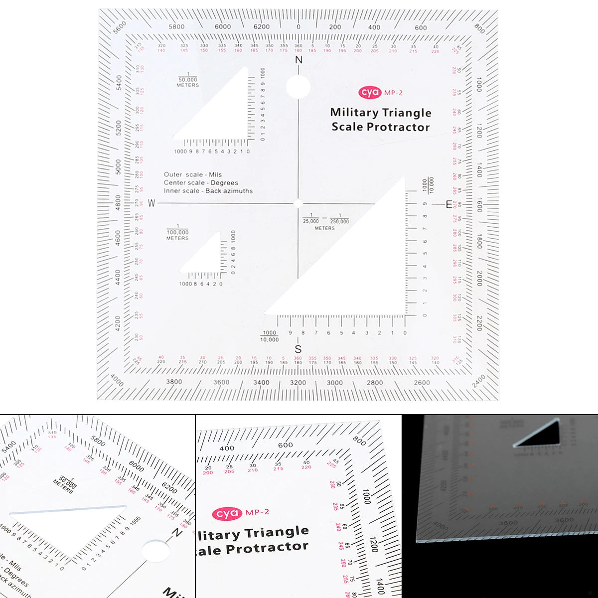 Military Topographic Map Coordinate Scale & Protractor | 4-Scale UTM/MGRS Navigator