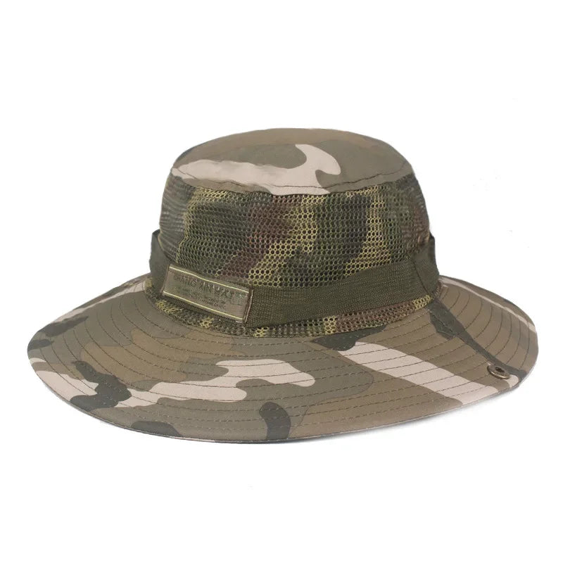 Casual Striped Bucket Hat with UPF Sun Protection and Breathable Polyester Construction