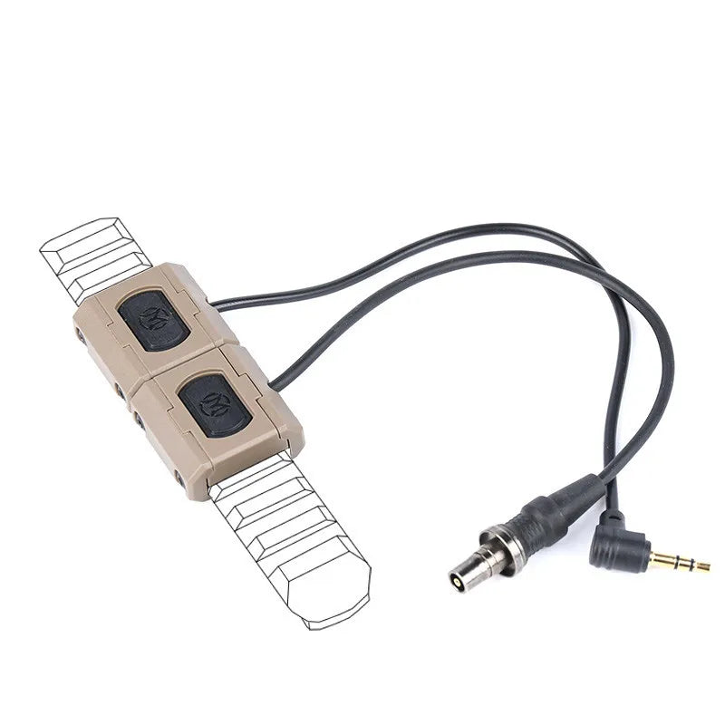 WADSN Tactical Dual Function Pressure Remote Switch for PEQ15, DBAL A2, M600 Flashlight