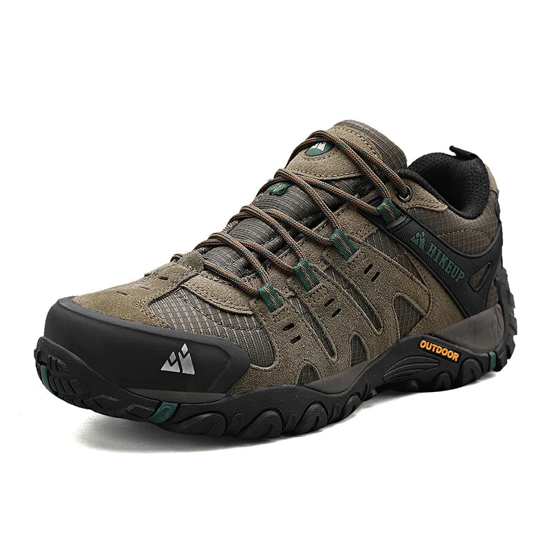 Durable Suede Leather Hiking Shoes – Waterproof, Non-Slip, and Wear-Resistant