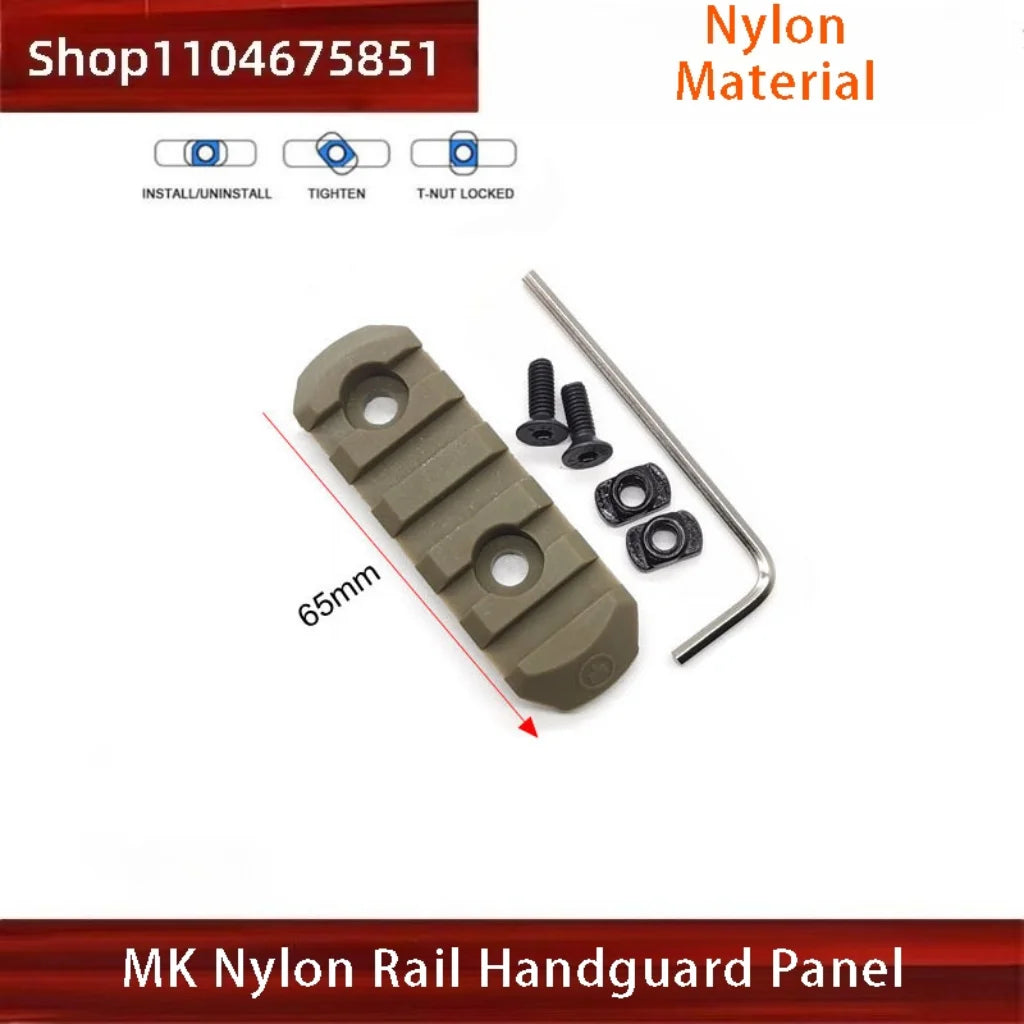 Tactical Picatinny Rail Handguard - MLOK/KEYMOD Compatible for Airsoft Wargame Rifles