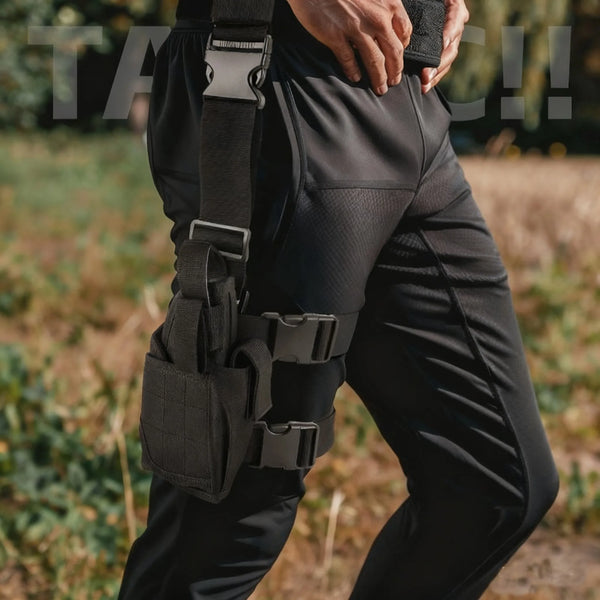 Universal 900D Nylon Drop Leg Tactical Holster with Mag Pouch | Right Hand