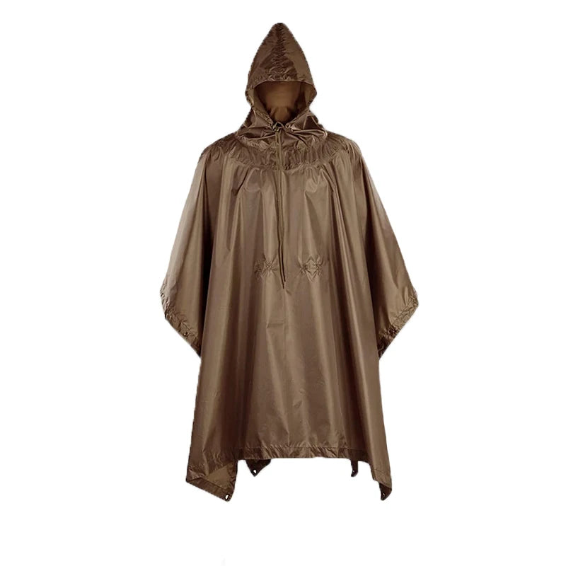 Tactical Camouflage Rain Poncho – Waterproof