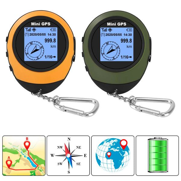 Mini Handheld Satellite GPS Navigator with Altitude, Compass & Waypoint Tracking