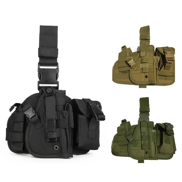 Demeysis Universal MOLLE Drop Leg Tactical Pistol Holster | Right Hand