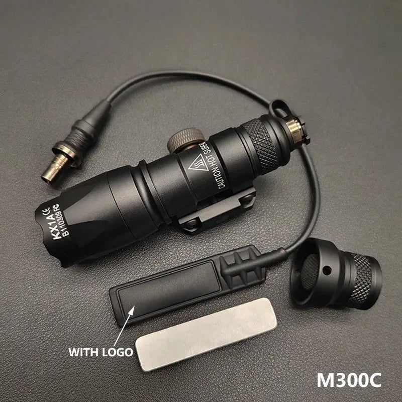 Tactical M600C M300C LED Flashlight - 20mm Rail Mount Scout Light for Rifles