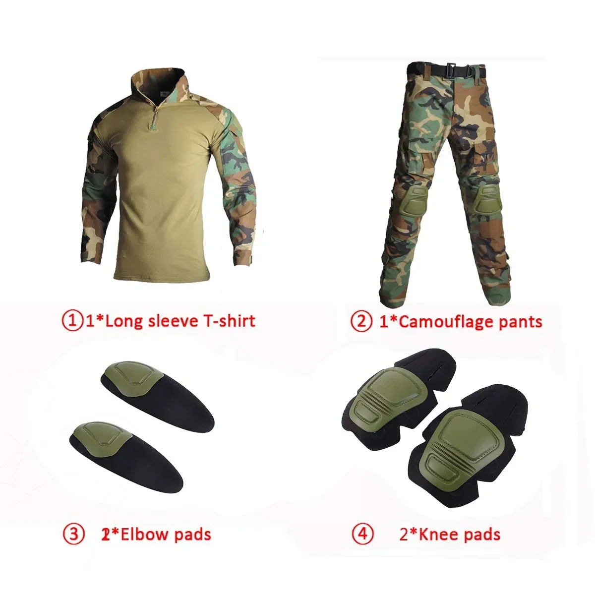 Men's Tactical Combat Uniform Set - Multicam Airsoft &amp; Hunting Gear