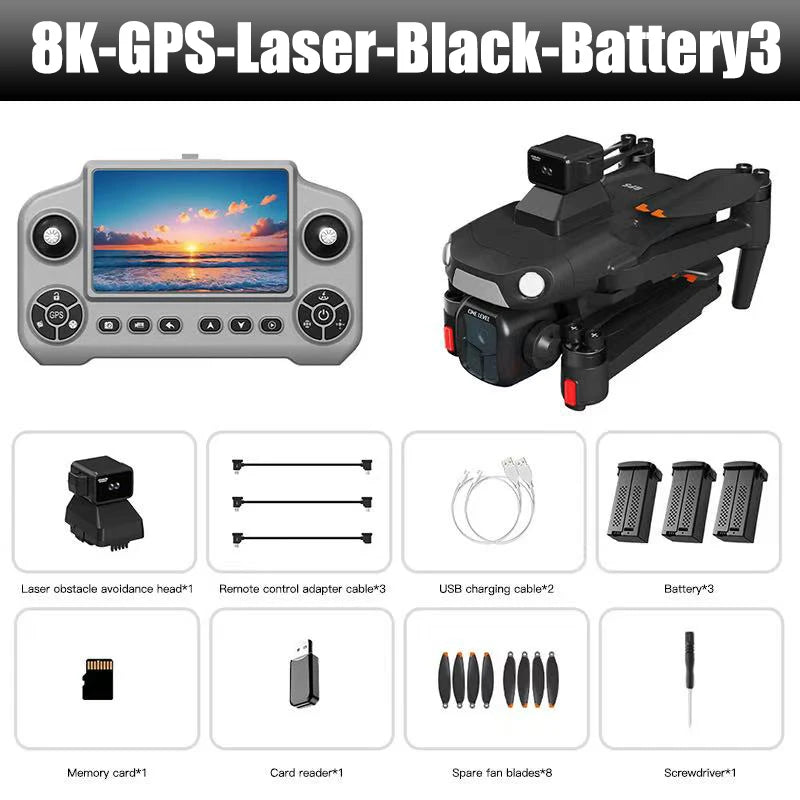 Lenovo A1R 3S 8K GPS Brushless Drone with LiDAR 360° Laser Obstacle Avoidance & Screen Remote
