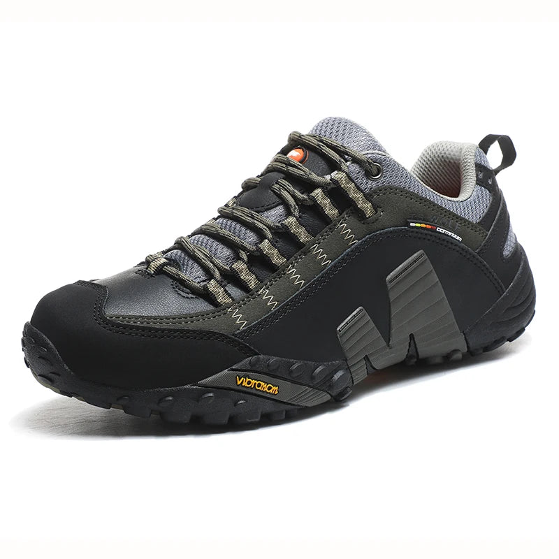 Waterproof Genuine Leather Hiking Boots – Durable & Tactical for Outdoor Adventures