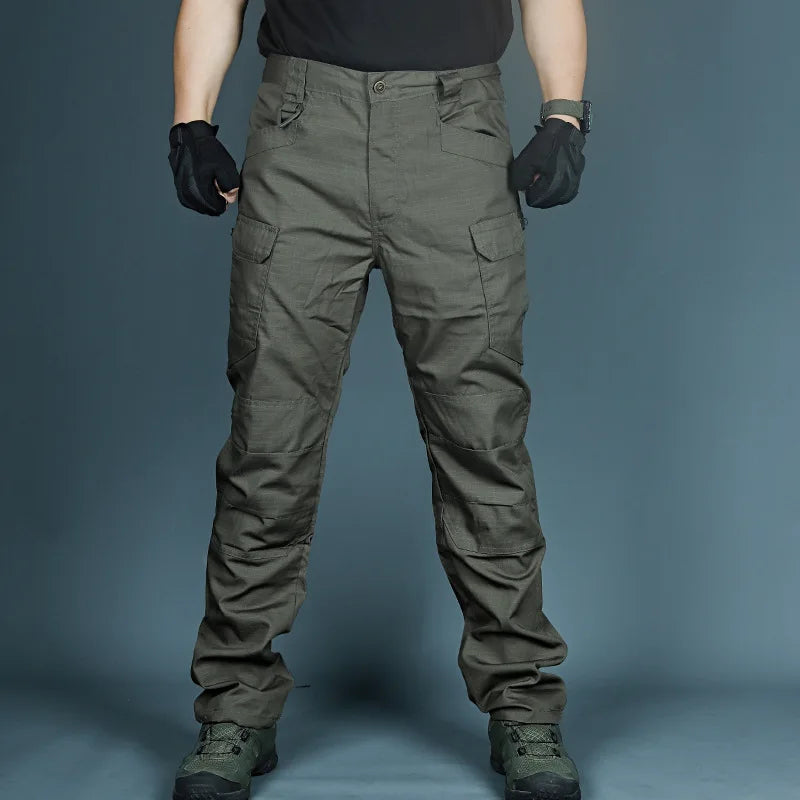 Men's Tactical Cargo Pants - Waterproof, Elastic, Multi-Pocket