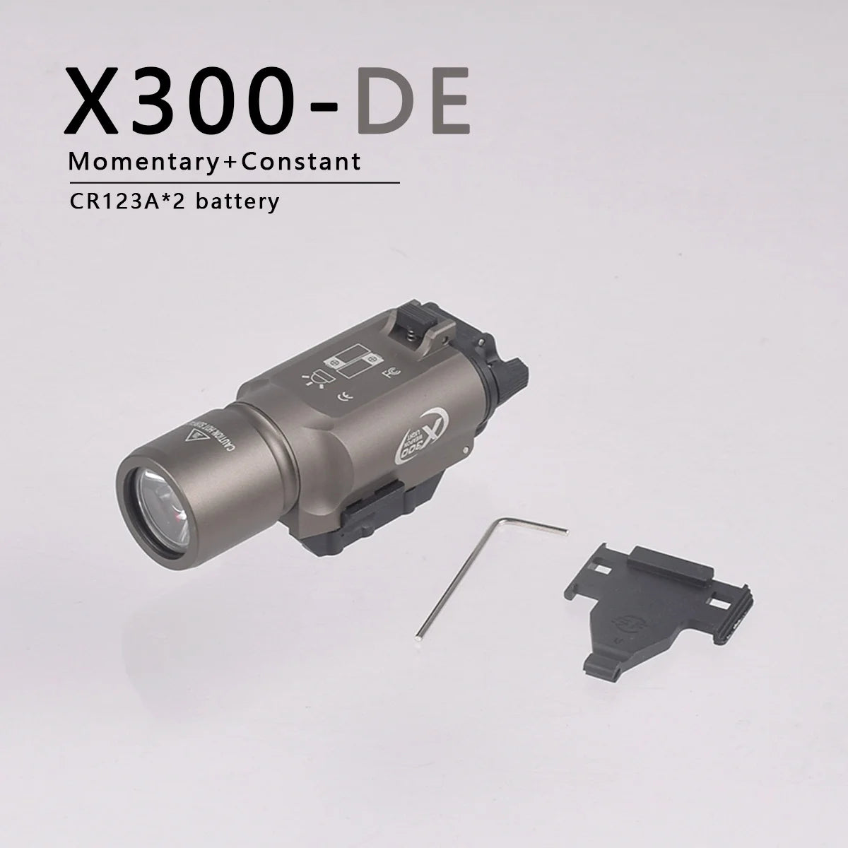 Tactical Weapon Light - M600C/M300C LED Scout Flashlight with Picatinny Rail Mount