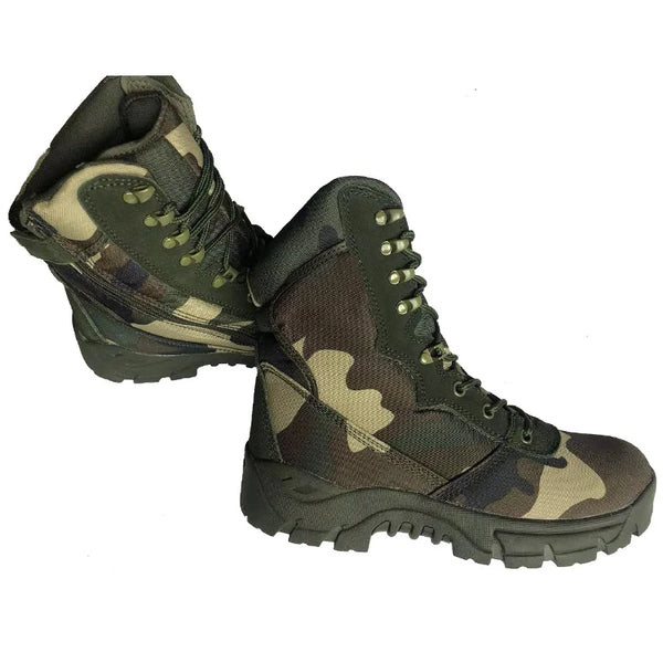 LOUIHAWK Men’s Tactical High-Top Boots — Desert Camouflage Hiking Shoes