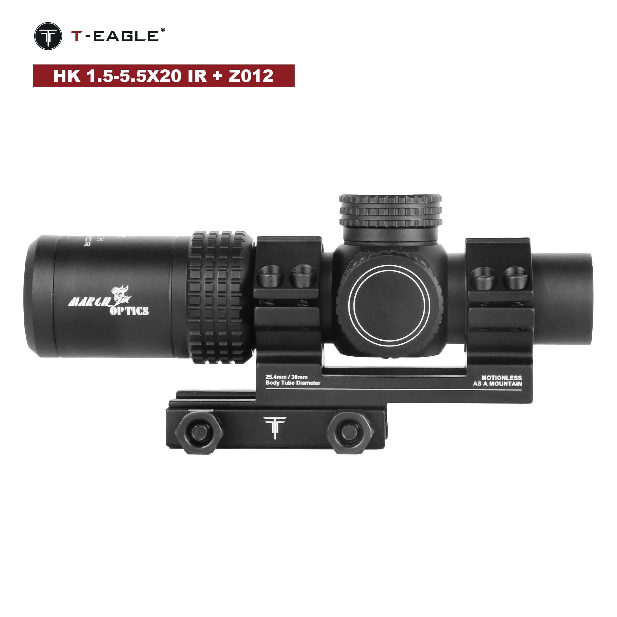 March HK 1.5-5.5x20IR Tactical Scope – Illuminated 2 MOA Dot for Air Rifle & Airsoft